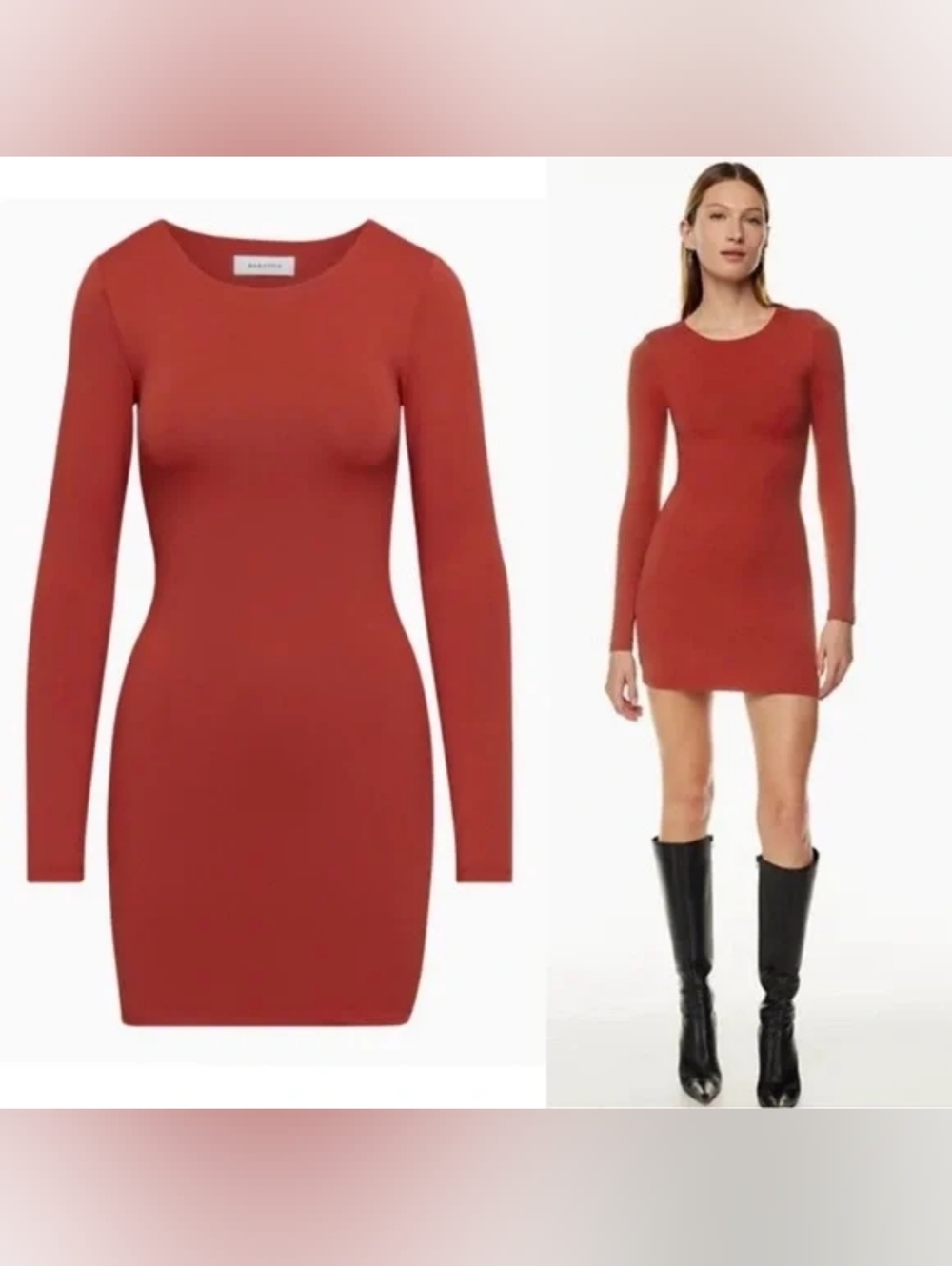 Babaton Long Sleeve Mini Contour Dress